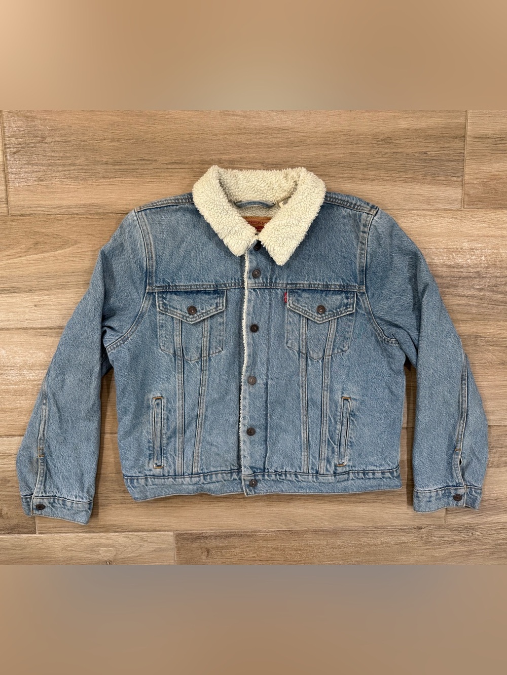 Levi's Women's Denim Sherpa-Lined Trucker Jacket